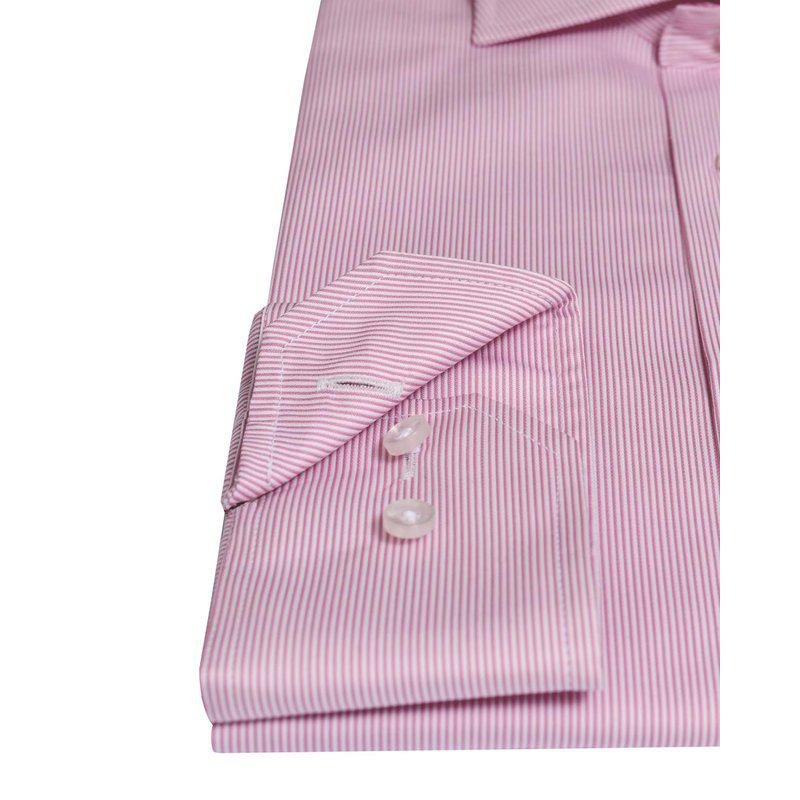 Slim Fit Skjorte – Rosa Finstripet 134 Hot Pink Stripe