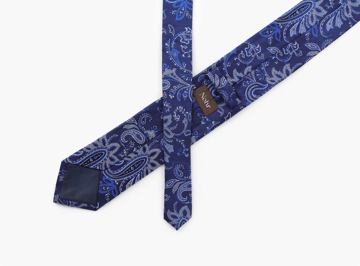 Nohr Magnus Silk Tie 7,6 Cm Marine Blå 79