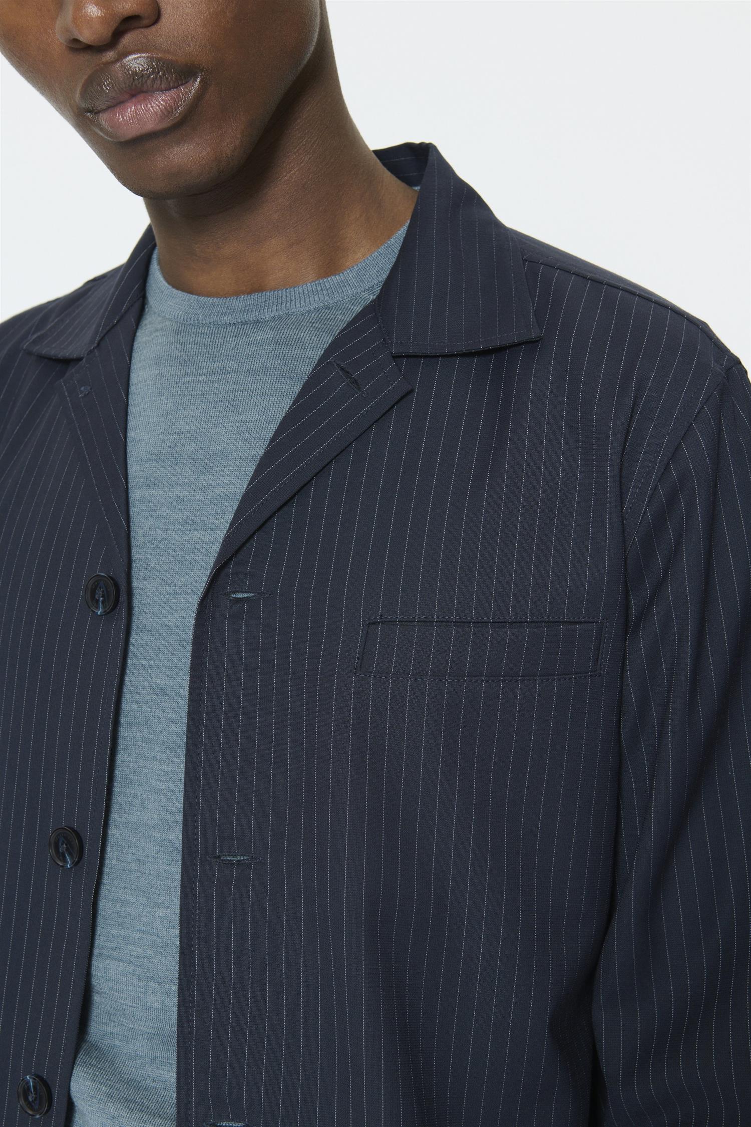 Malanden V Navy Pinstripe