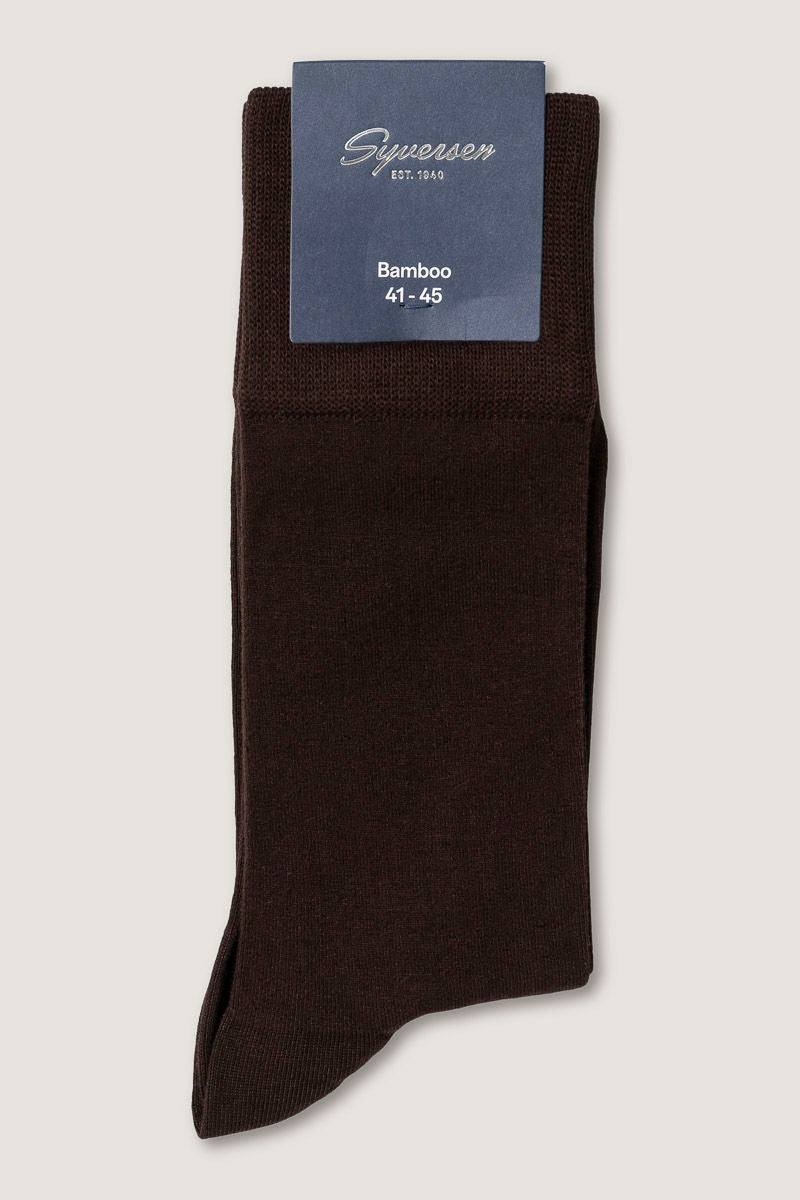 Bamboo Crew Sock Dark Brown