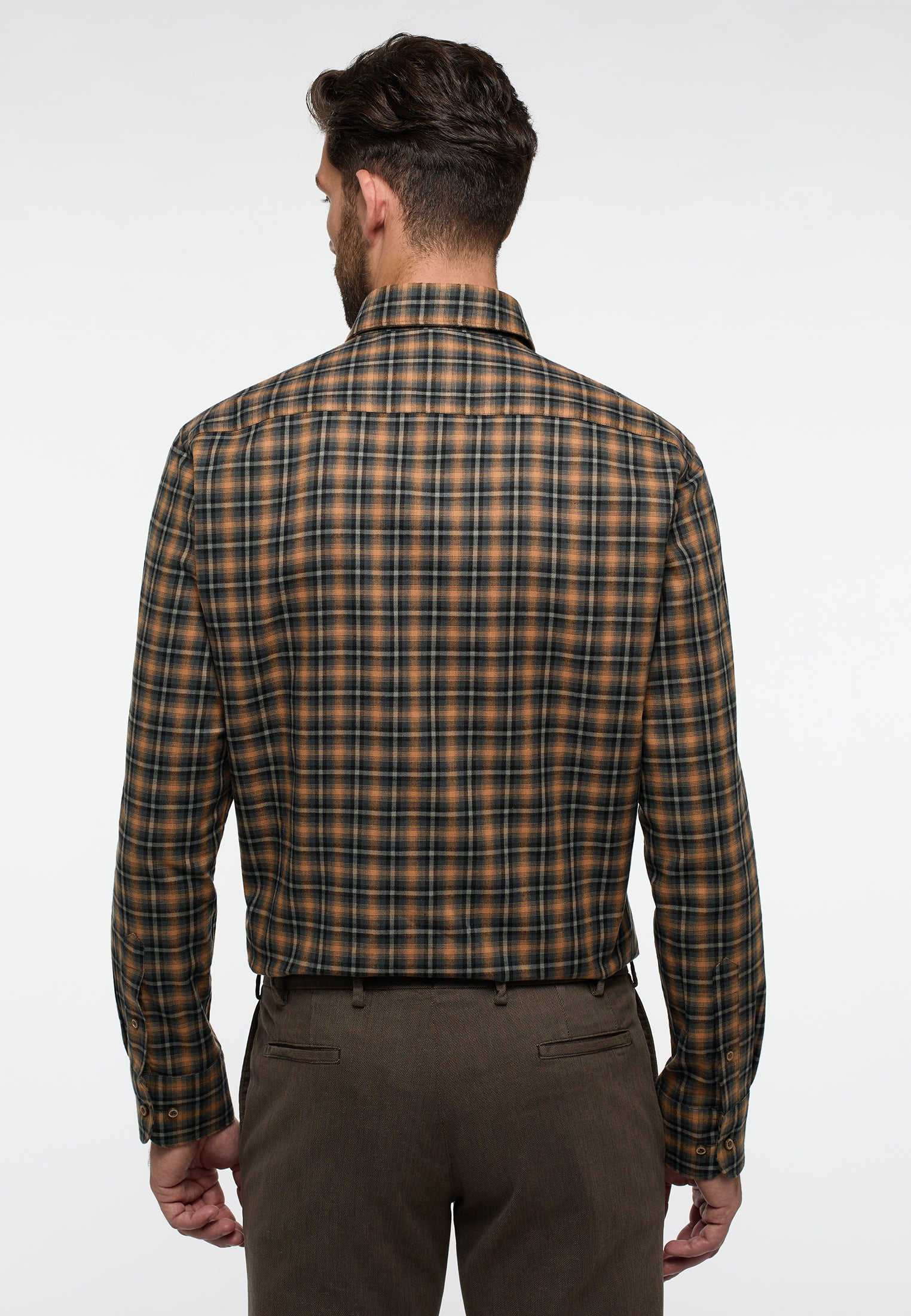 Basic Modern fit  shirt l/s XS14 Brown