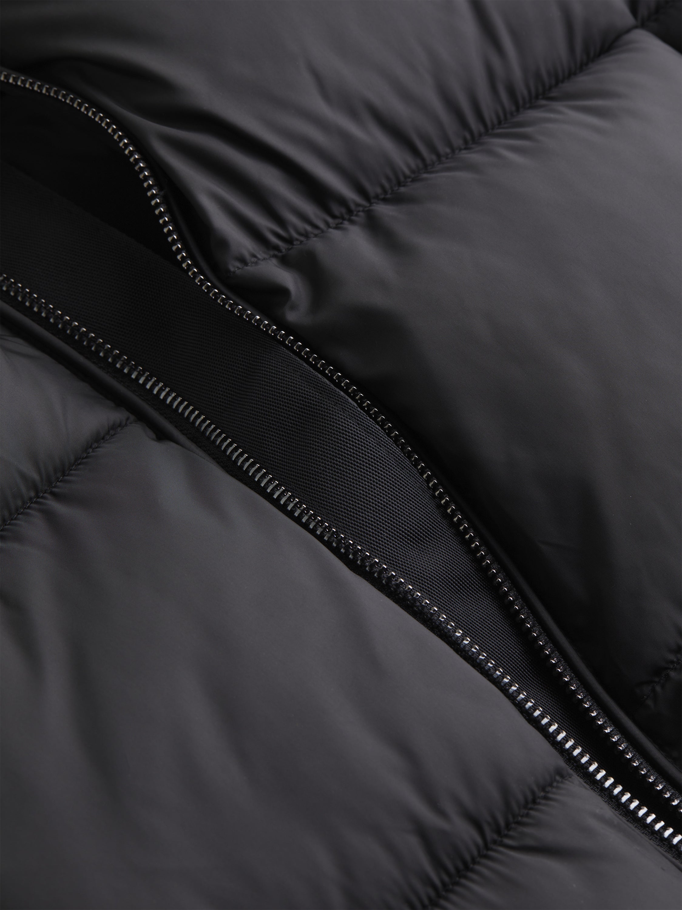 HOODED QUILT PUFFER MW Ck Black