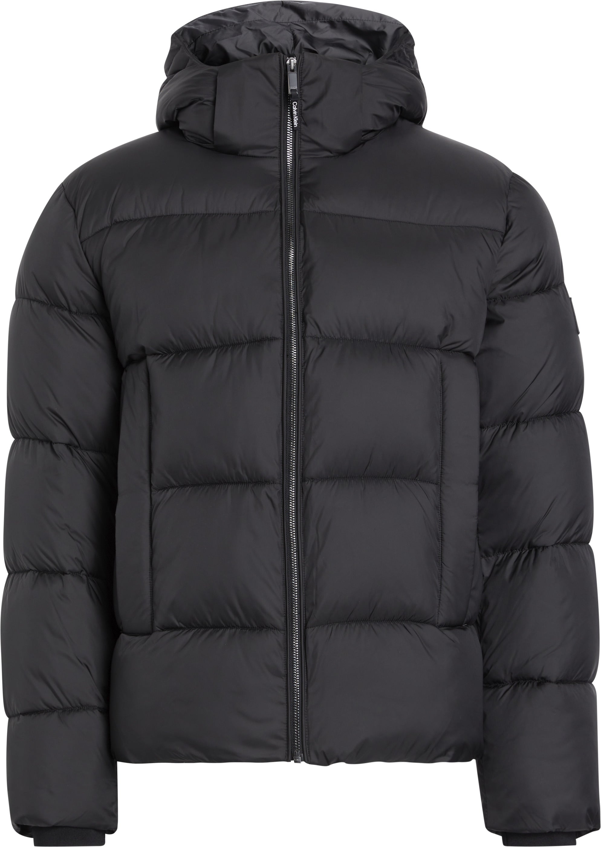 HOODED QUILT PUFFER MW Ck Black