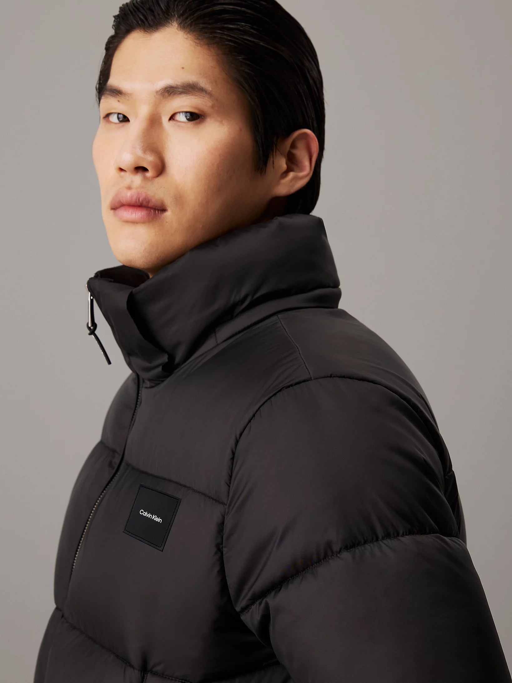 HOODED QUILT PUFFER MW Ck Black