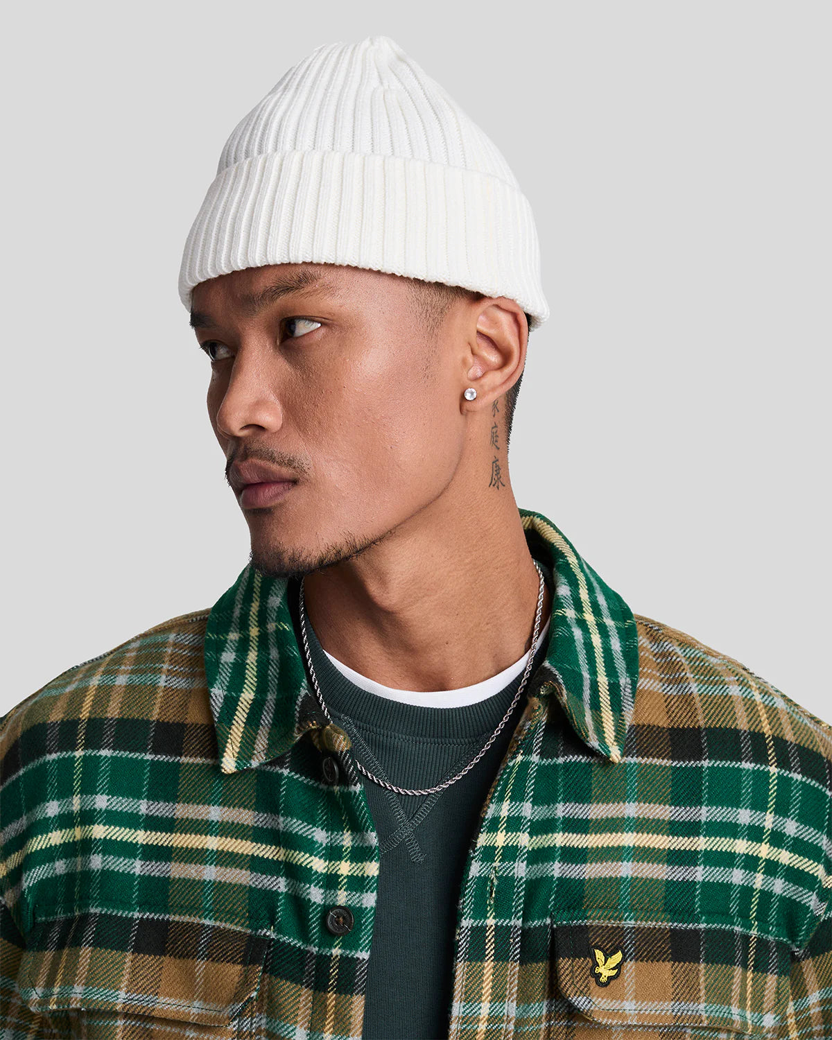 Check Flannel Overshirt Argyle Teal/Heritage Taupe