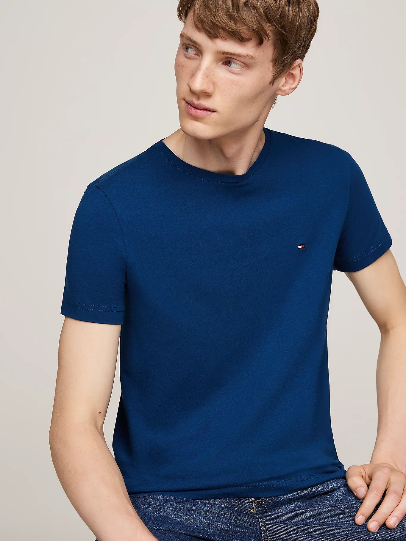 STRETCH SLIM FIT TEE Deep Indigo