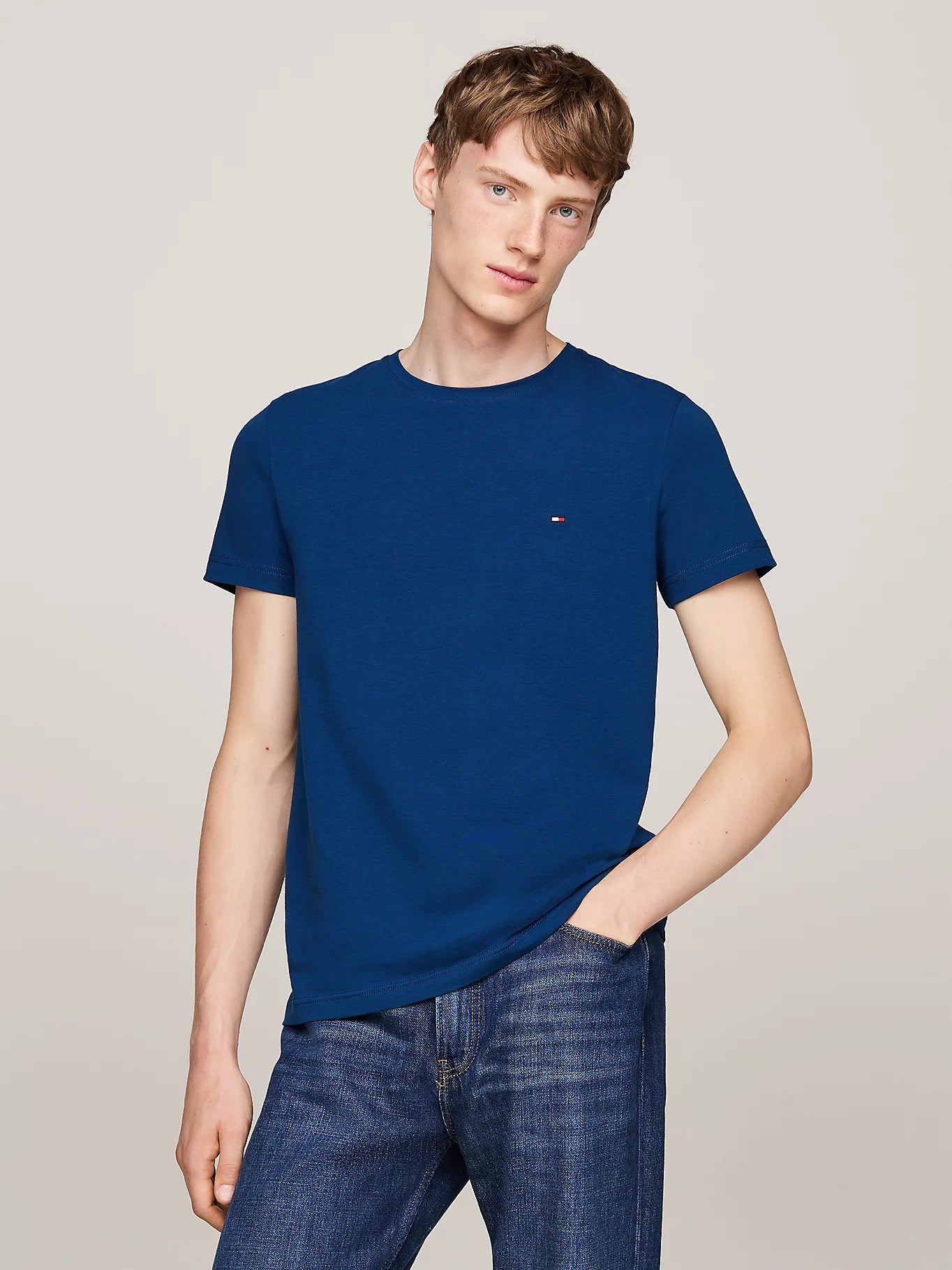 STRETCH SLIM FIT TEE Deep Indigo