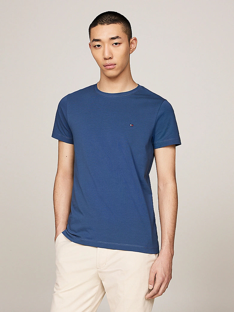 STRETCH SLIM FIT TEE Aegean Sea Heather