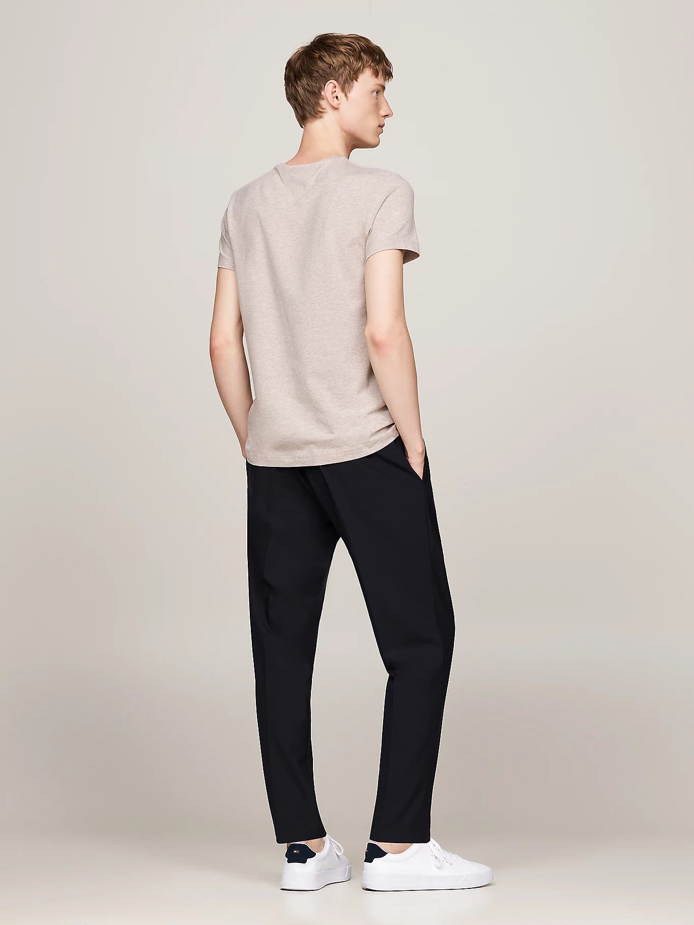 STRETCH SLIM FIT TEE Heathered Pebble