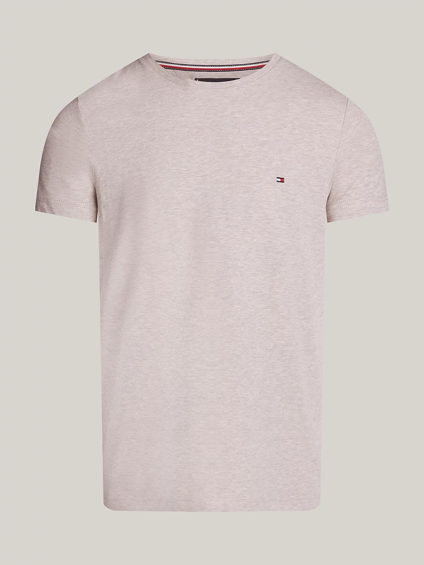 STRETCH SLIM FIT TEE Heathered Pebble