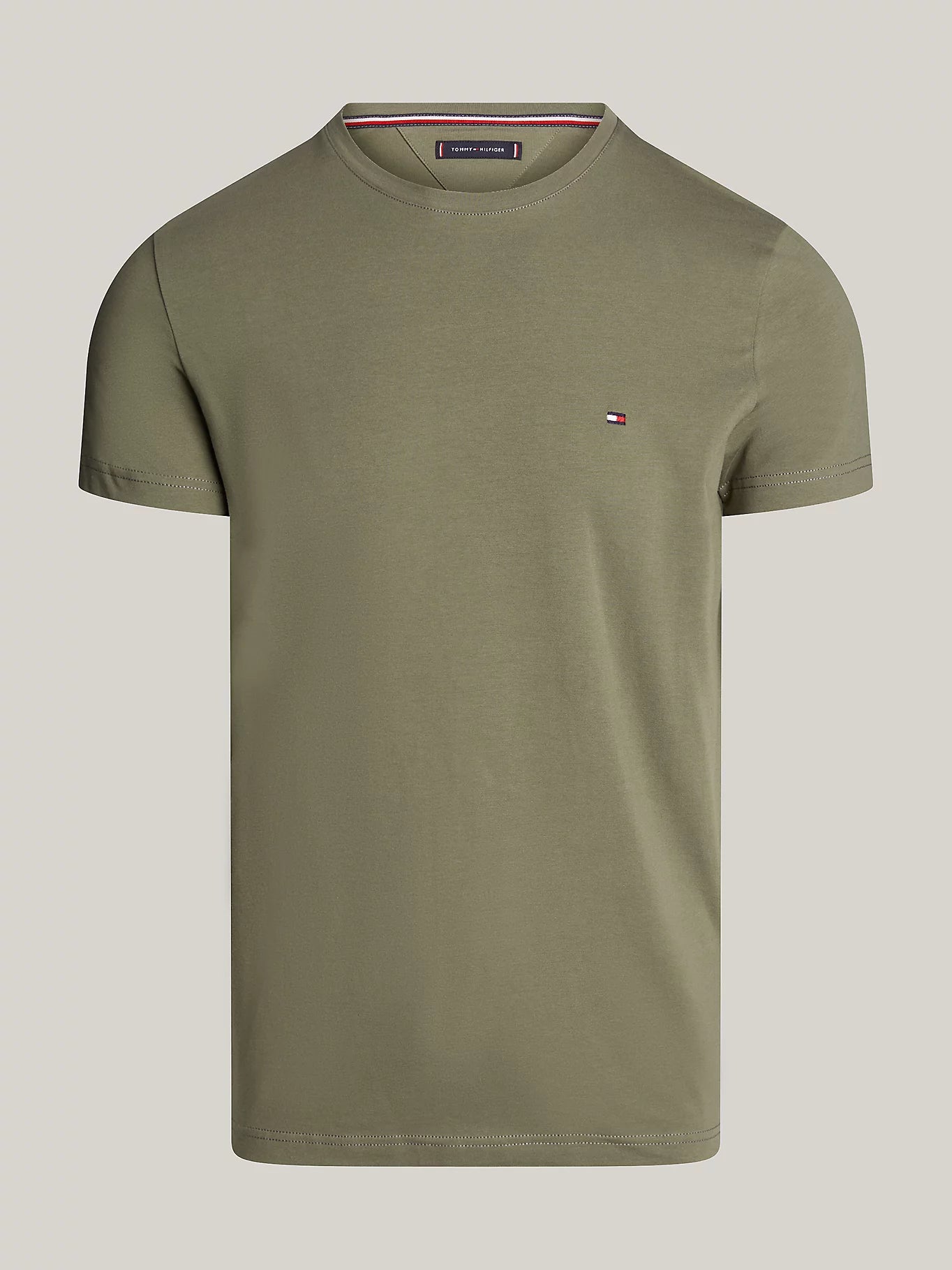 STRETCH SLIM FIT TEE Battle Green