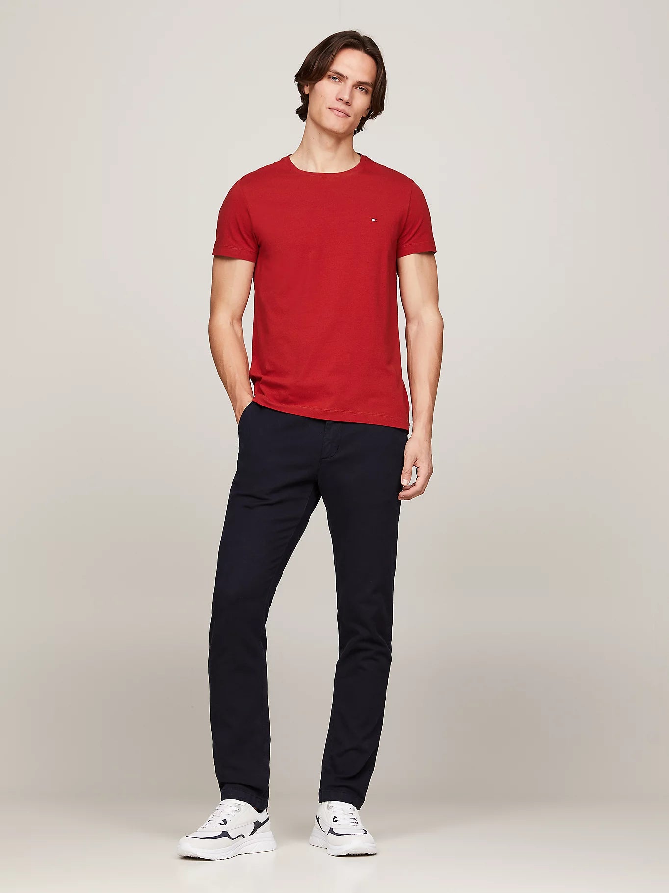 STRETCH SLIM FIT TEE Dark Magma