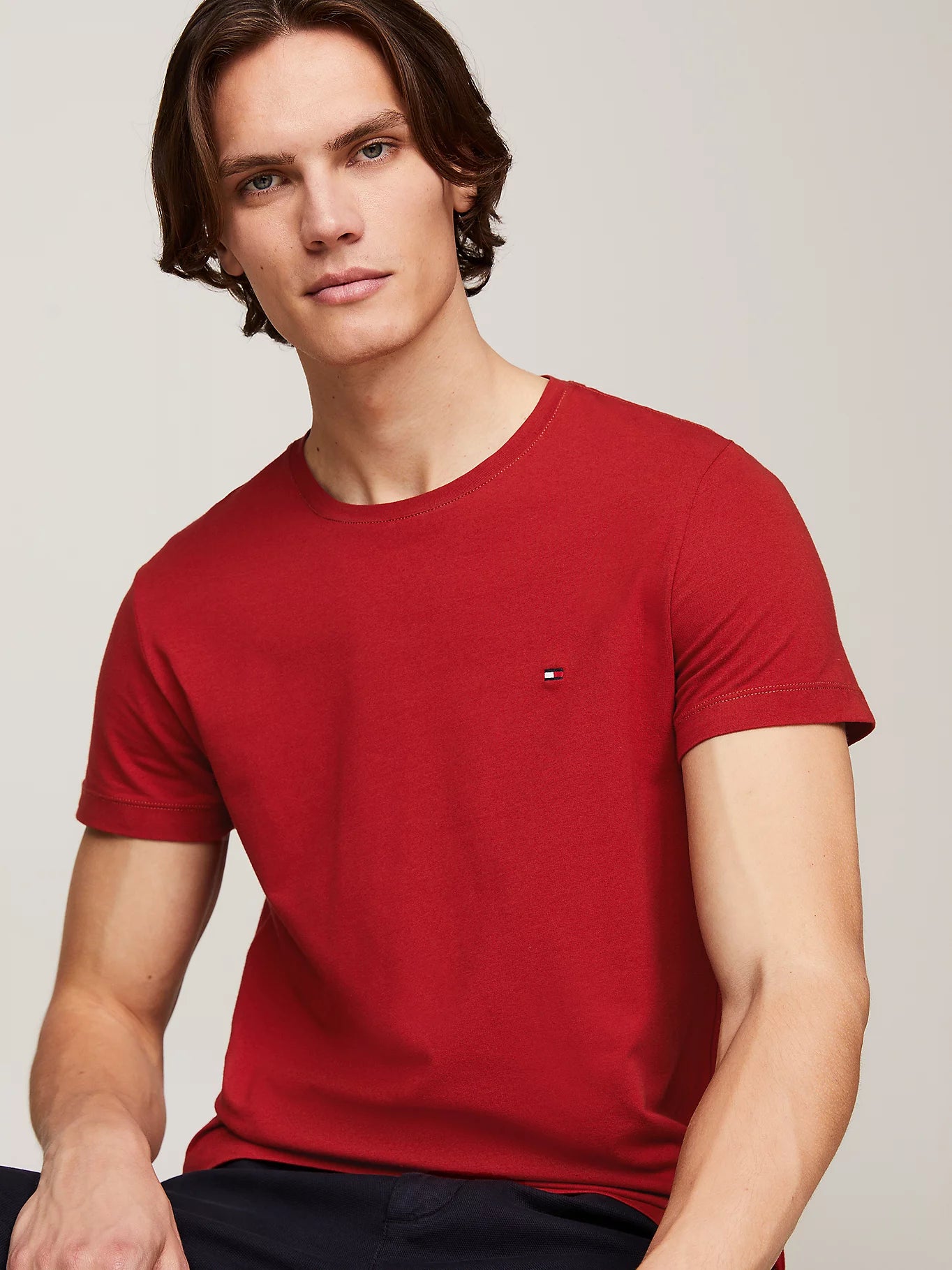 STRETCH SLIM FIT TEE Dark Magma