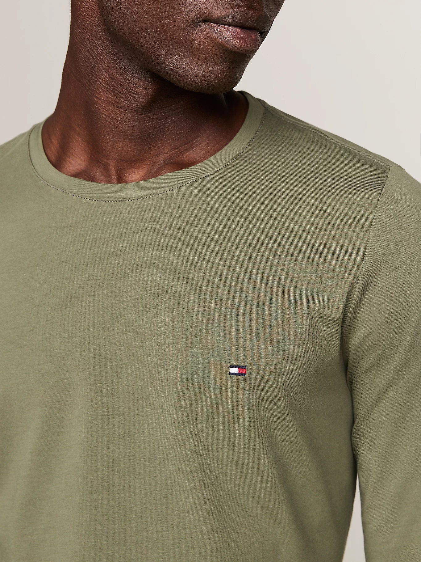 STRETCH SLIM FIT LONG SLEEVE TEE Battle Green