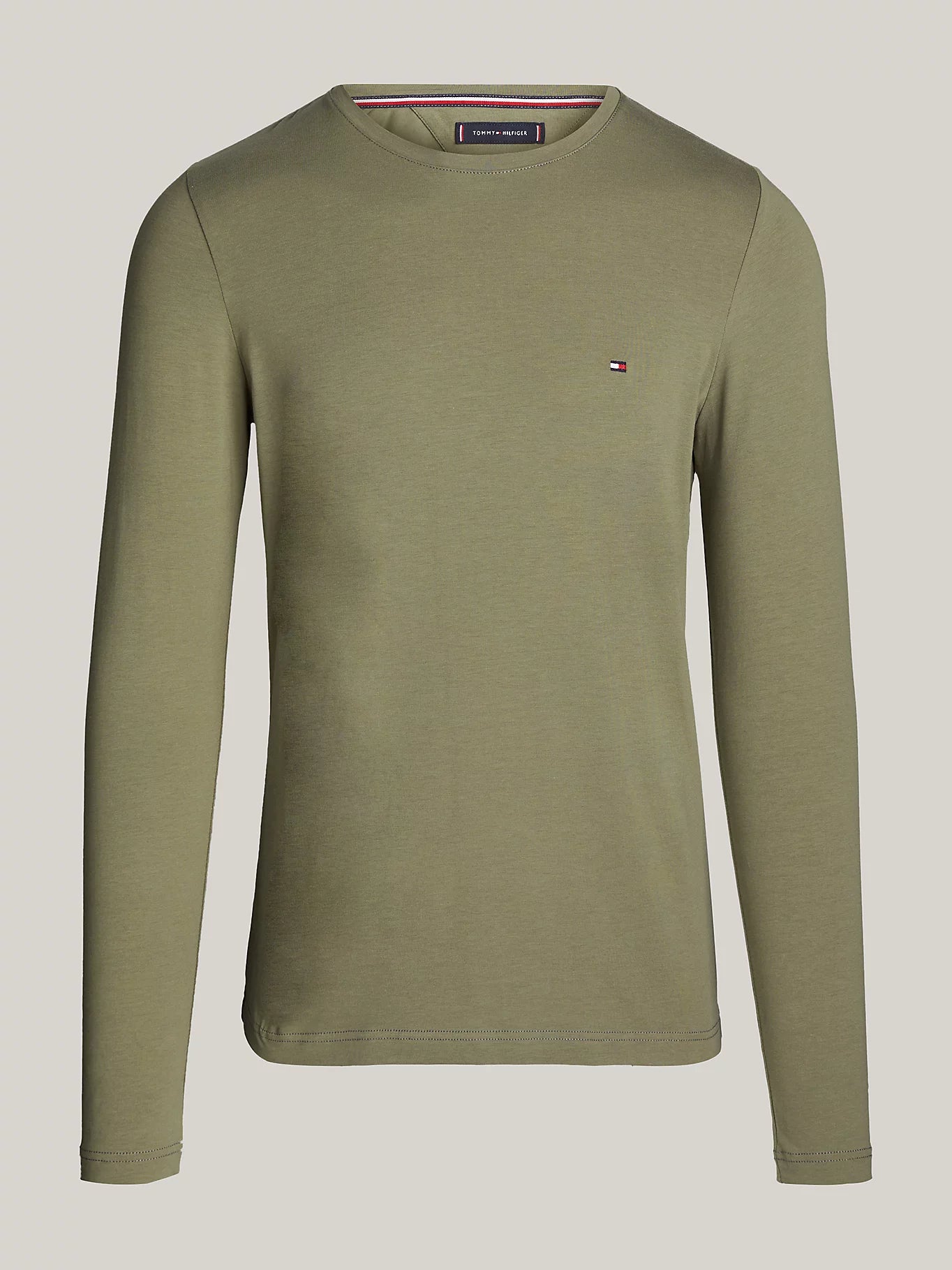 STRETCH SLIM FIT LONG SLEEVE TEE Battle Green