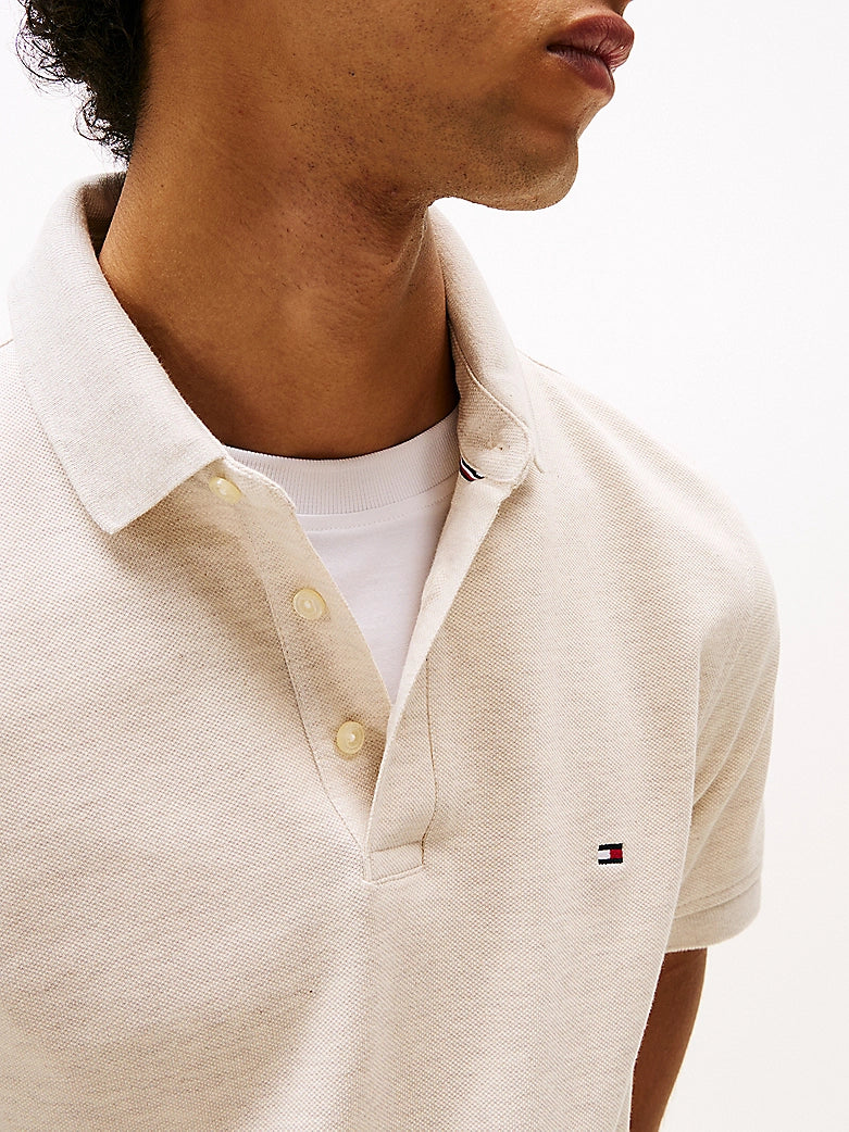 1985 slim poloshirt Heathered Oatmilk