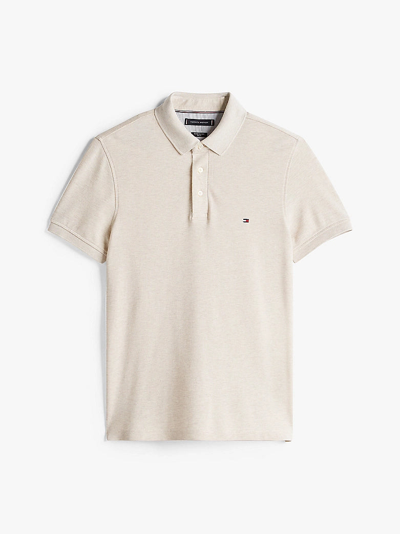 1985 slim poloshirt Heathered Oatmilk