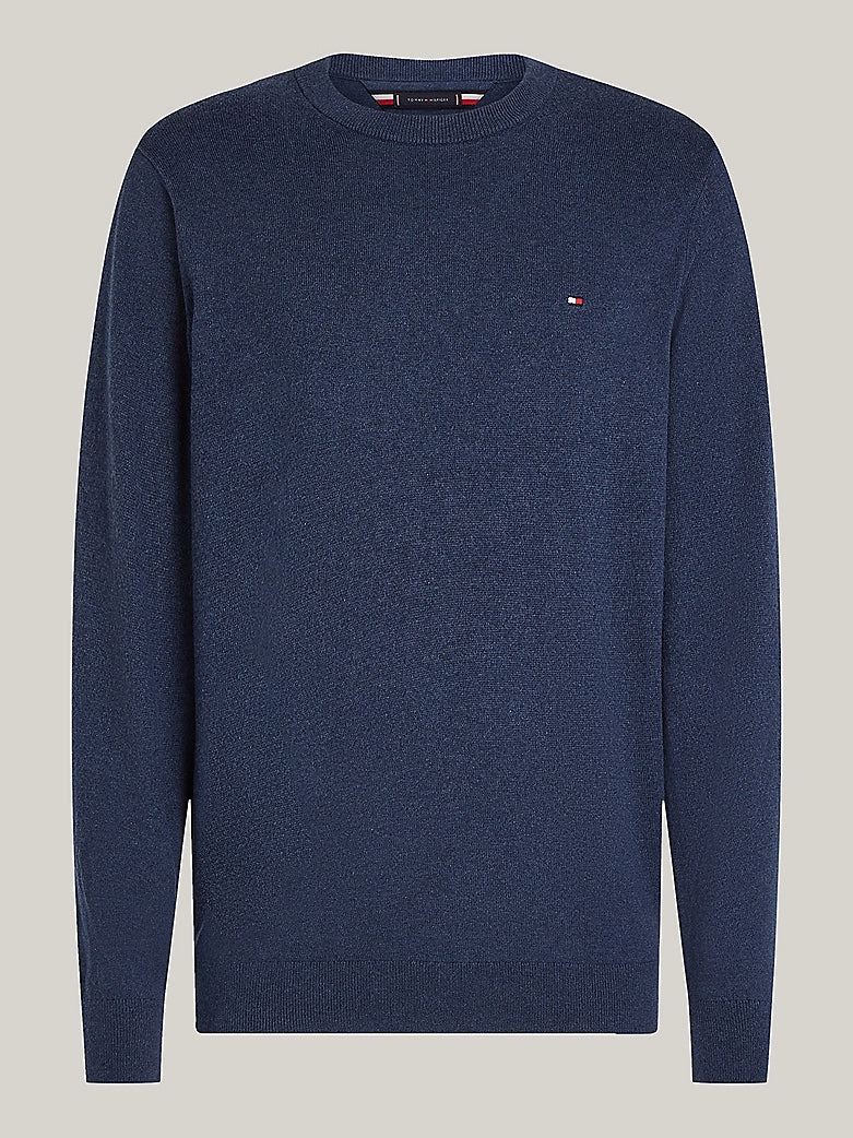 PIMA ORG CTN CASHMERE CREW NECK Aegean Sea Heather