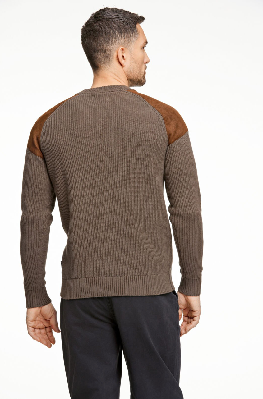 Knit Jumper W. Shoulder P Dark Olive