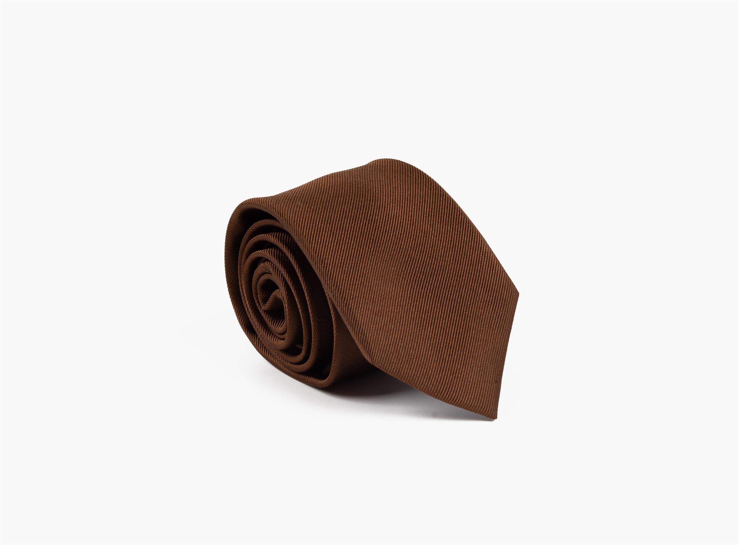 100% silke Slips 7,6 cm Brown