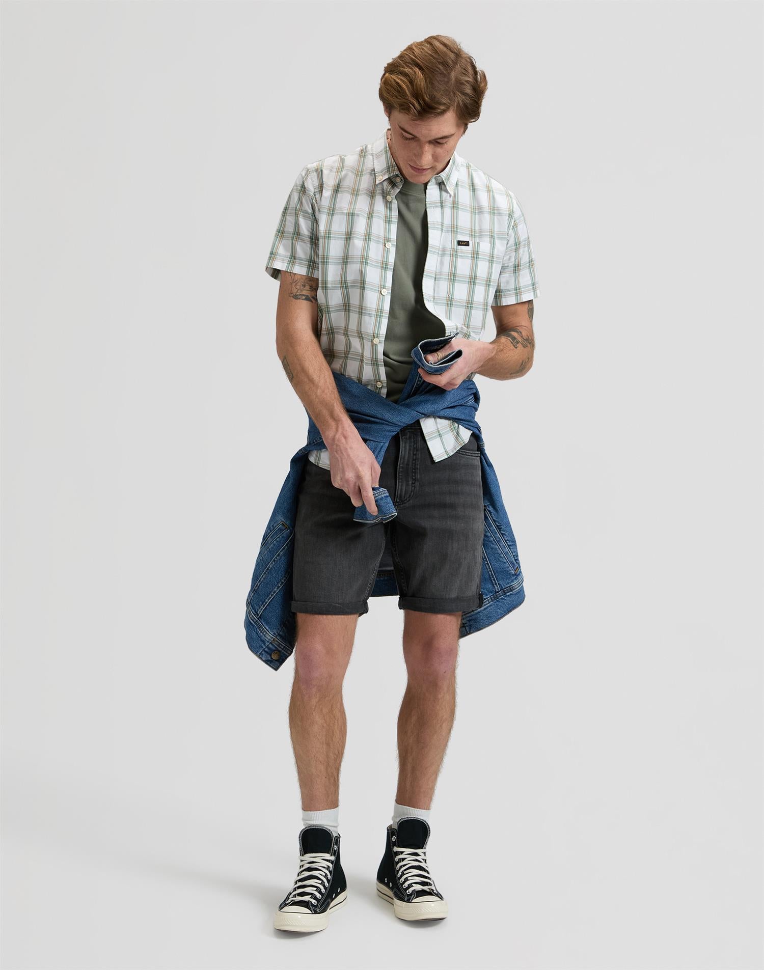 Lee button down Hvit