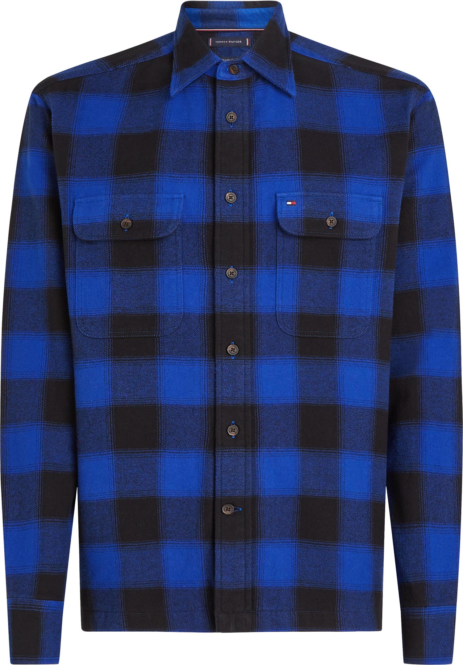 Flannel Check Shirt Jacket Wedge Blue / Check