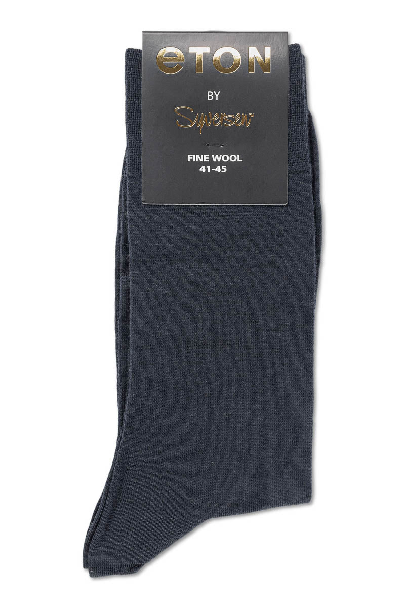 Eton Fine Wool Plain Dark Blue