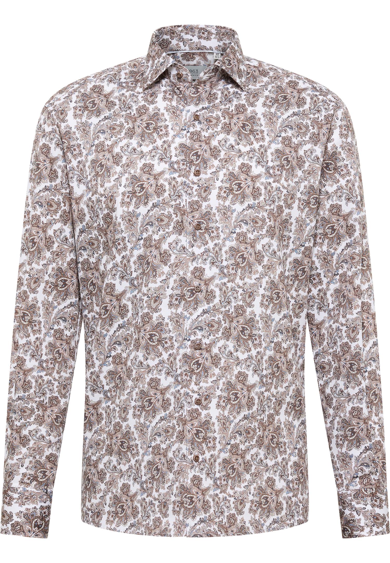 Shirt X669 modern fit Brown Melange
