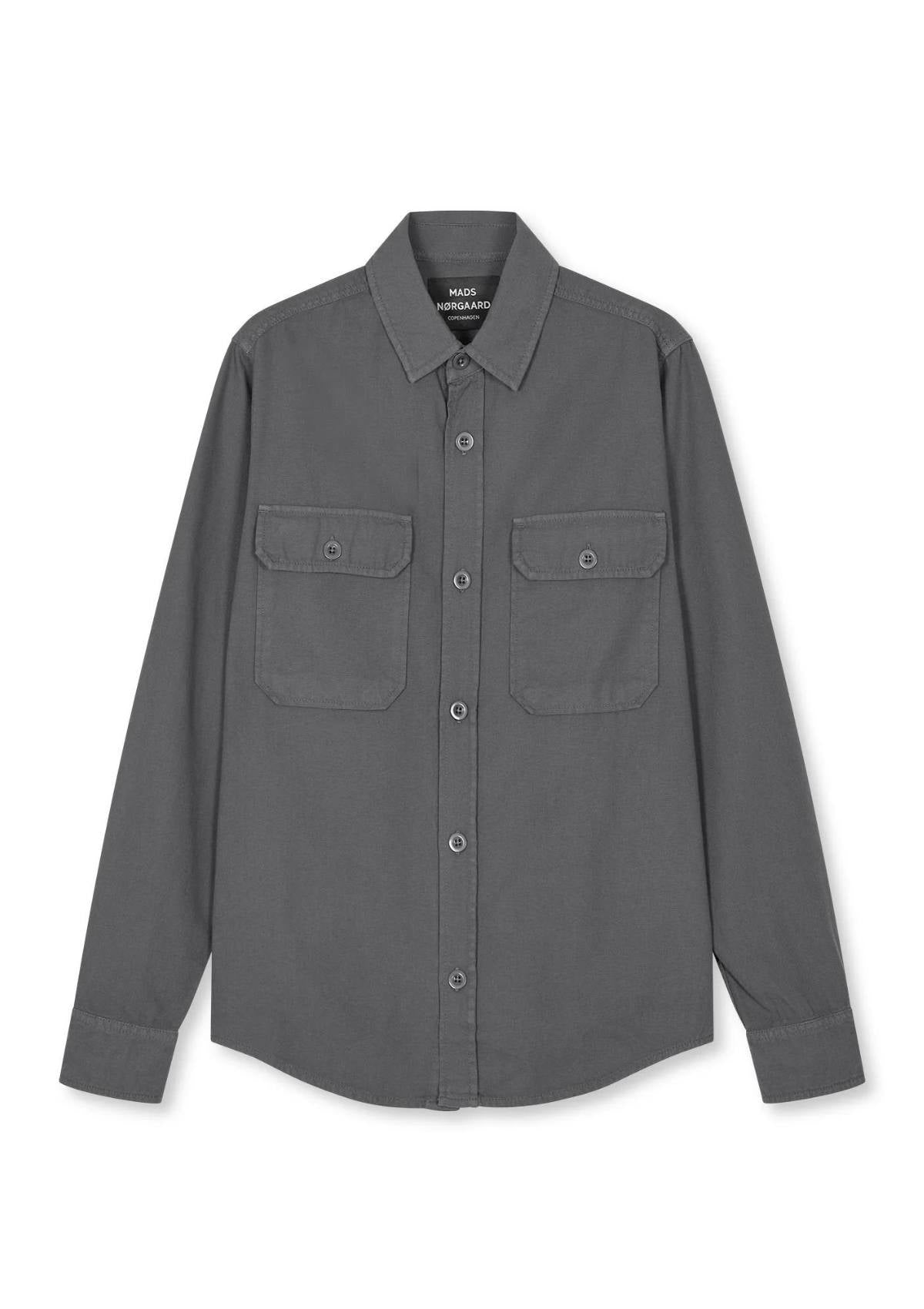 Dyed Canvas Skyler Shirt Charcoal Grey