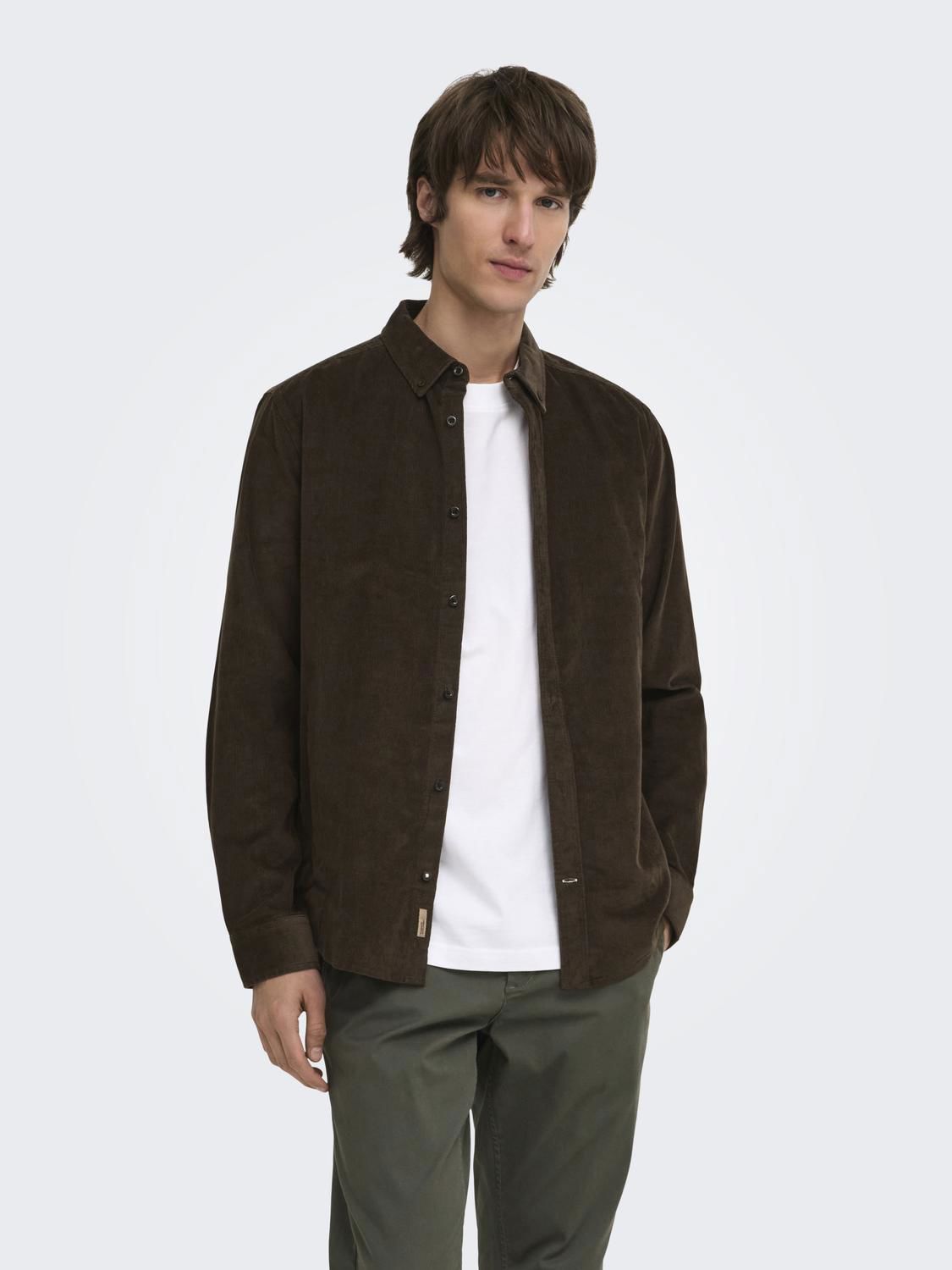 Onsmichael 18w Reg Cord Stretch Ls Noos Demitasse