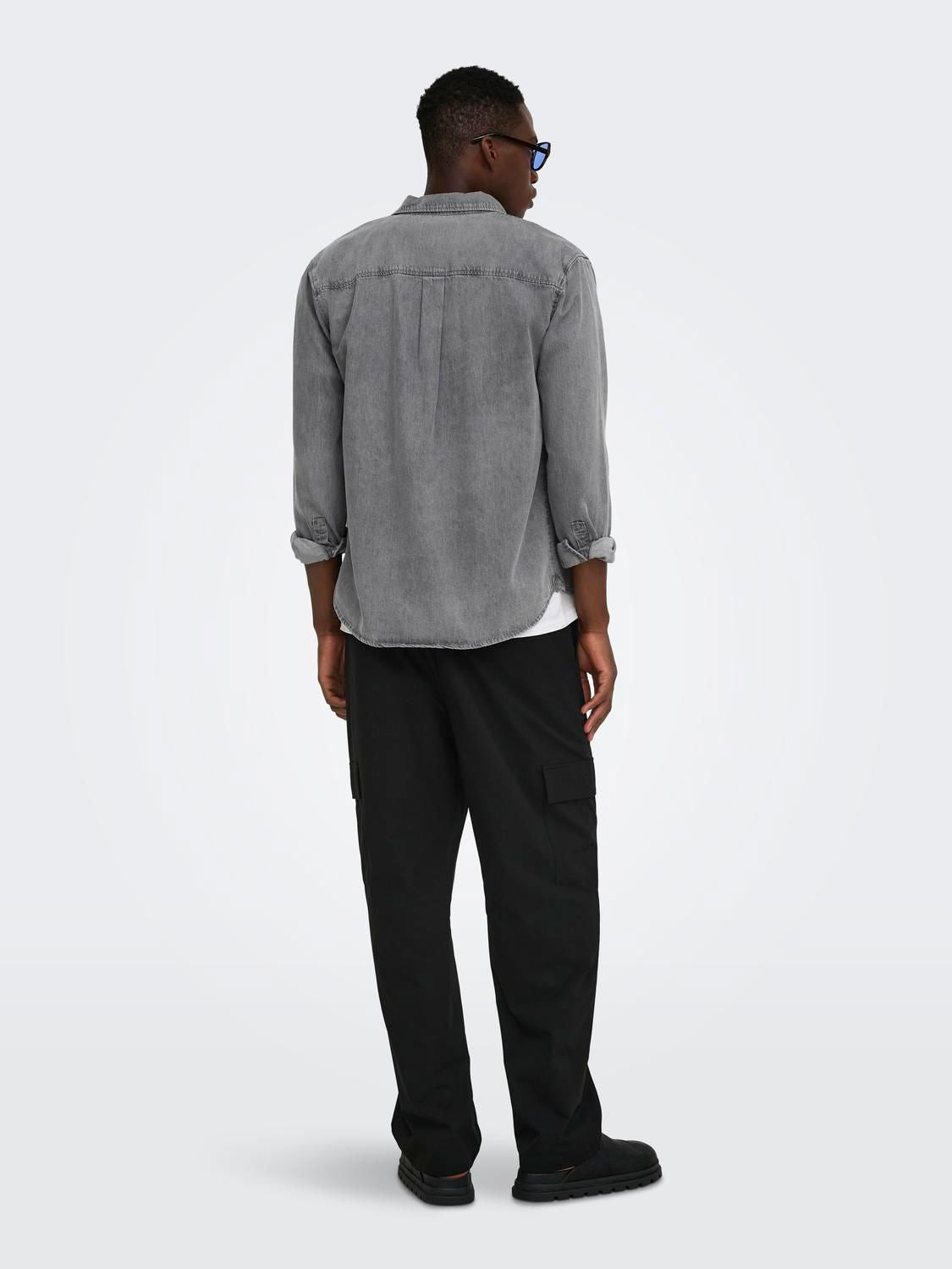 Onsorson Regular Yfm Dnm Shirt Noos Light Grey Denim