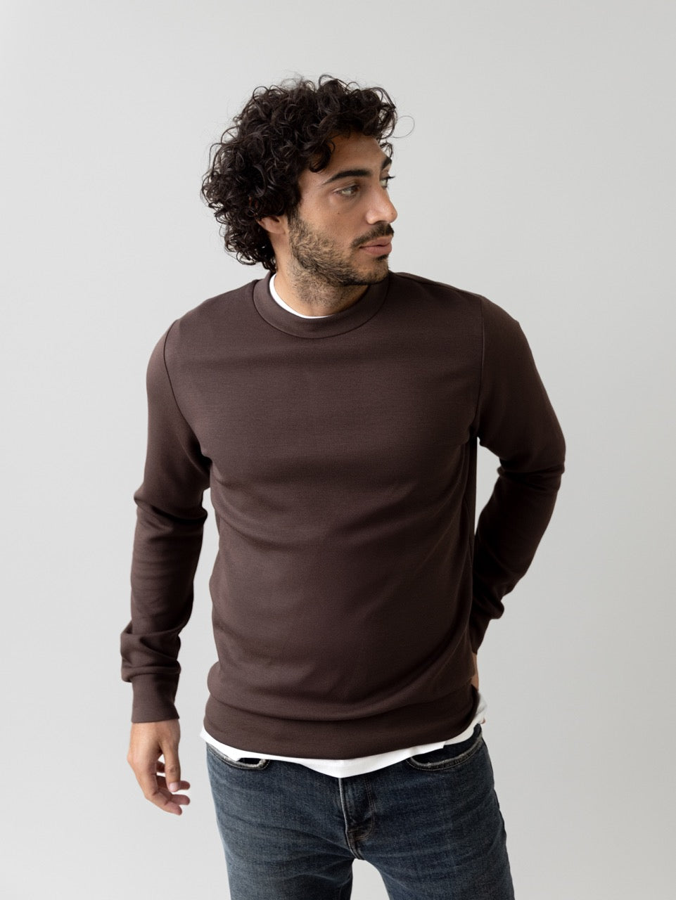 MMGAbel Crew Neck Sweat Chocolate Brown