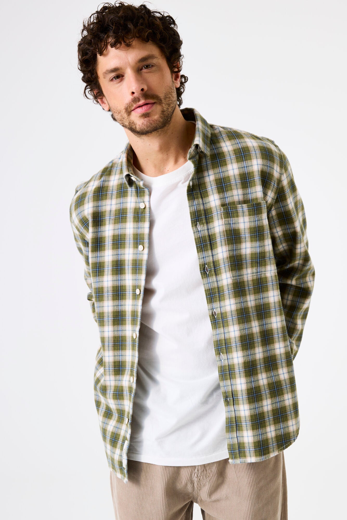 K51280 men´shirt LS Green Moss