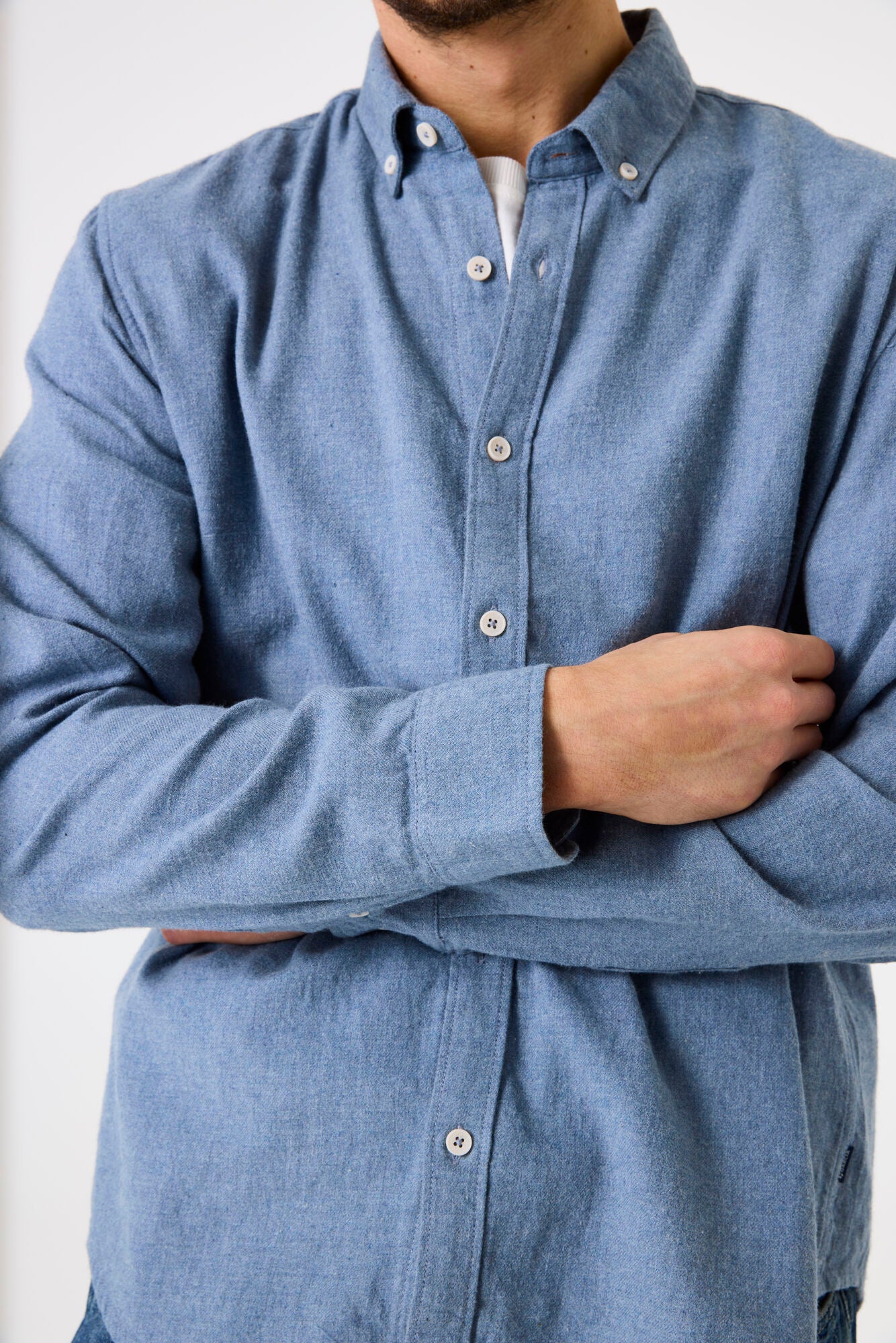 J51082 men´shirt LS Stone Blue