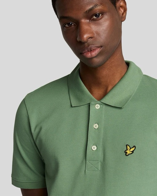 Plain Polo Shirt Smoke Green