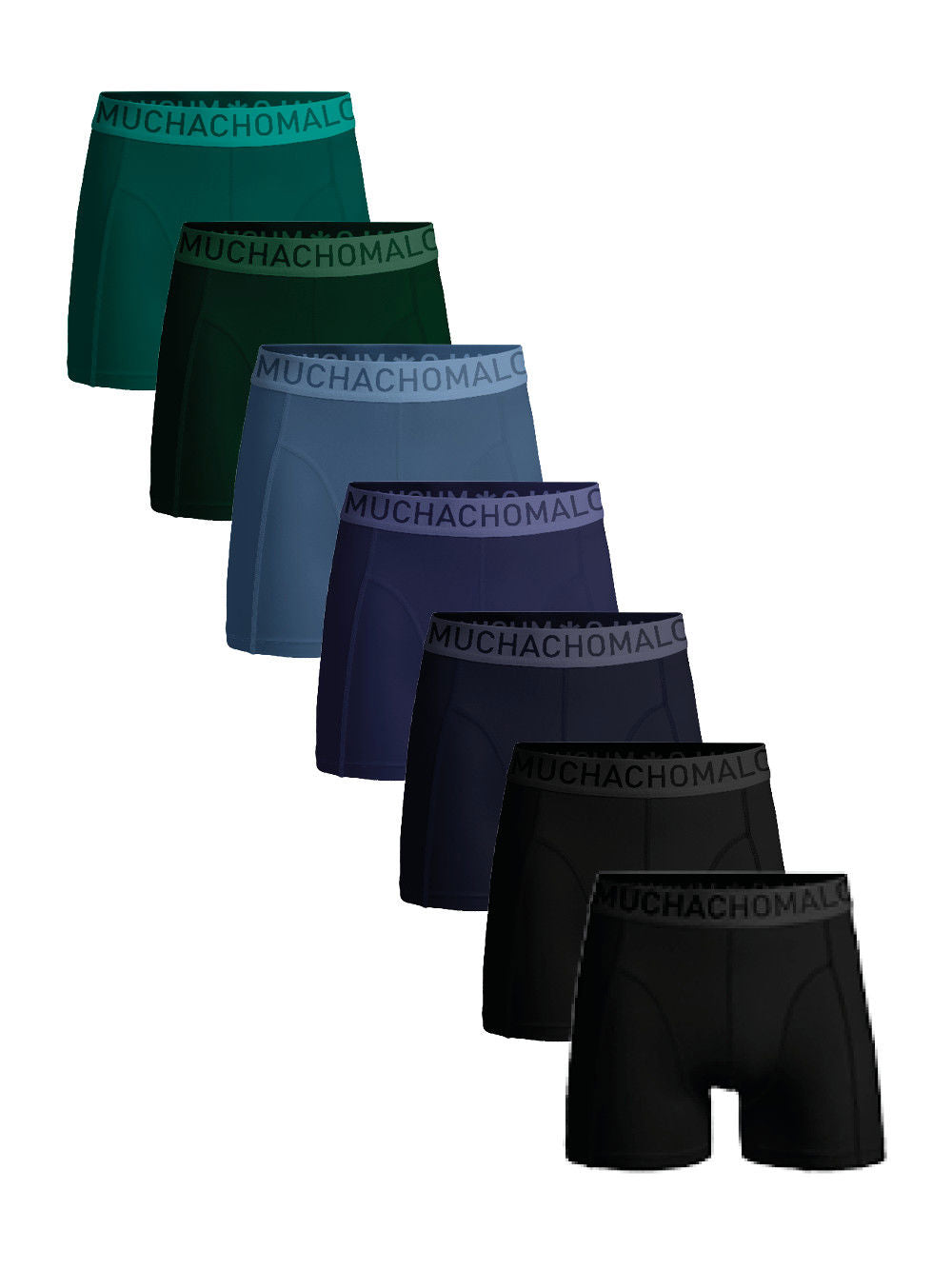 1010 Hello Moonlight 7pk Boxer 177 Black/Purple/Blue/Green