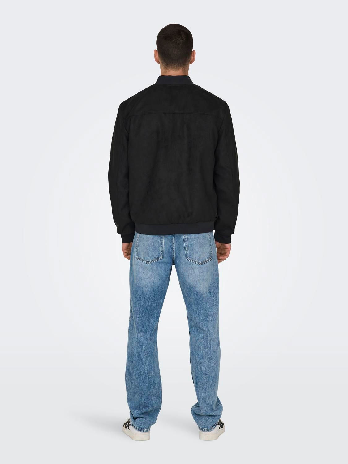 Onslucas Fake Suede Bomber Otw Noos Black