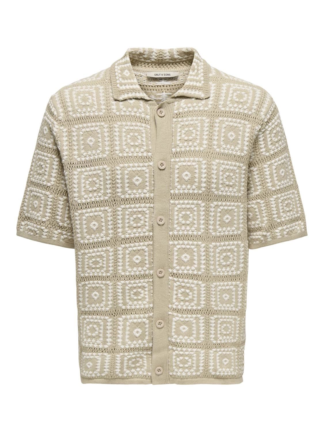 Onsbart Rlx 5 Ss Shirt Knit Noos Silver Lining Egret