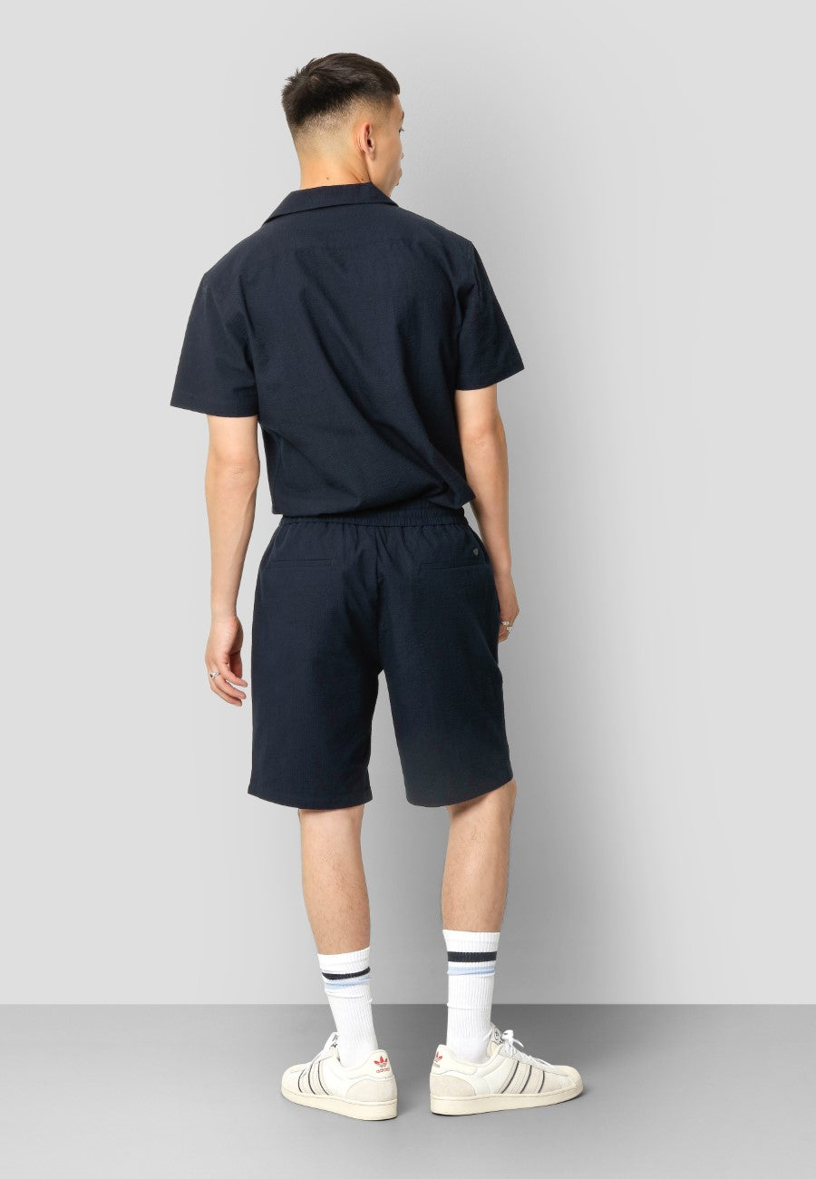 Bowling Julius seersucker shorts Navy