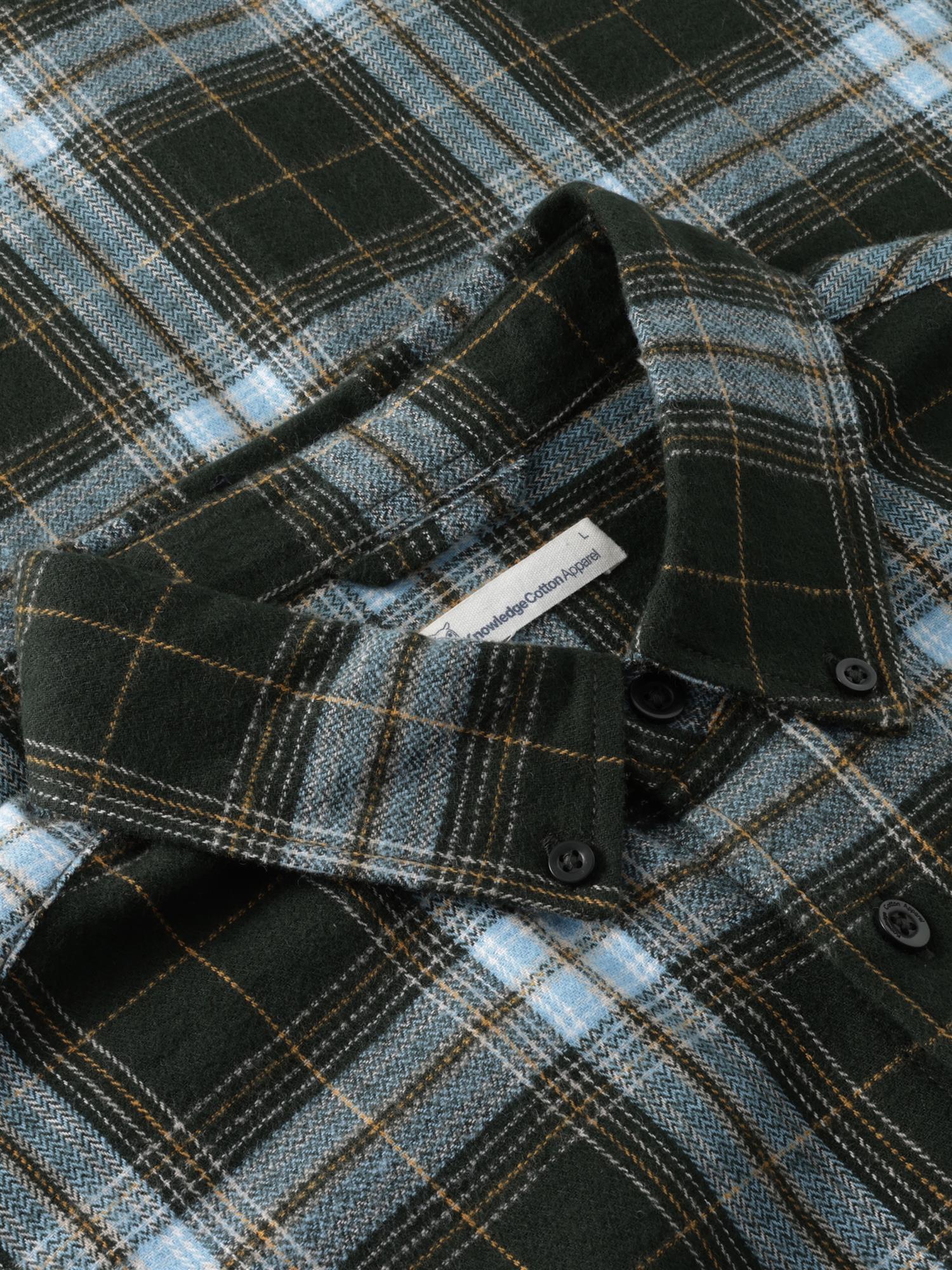 Dune regular check Flannel shirt Green Check