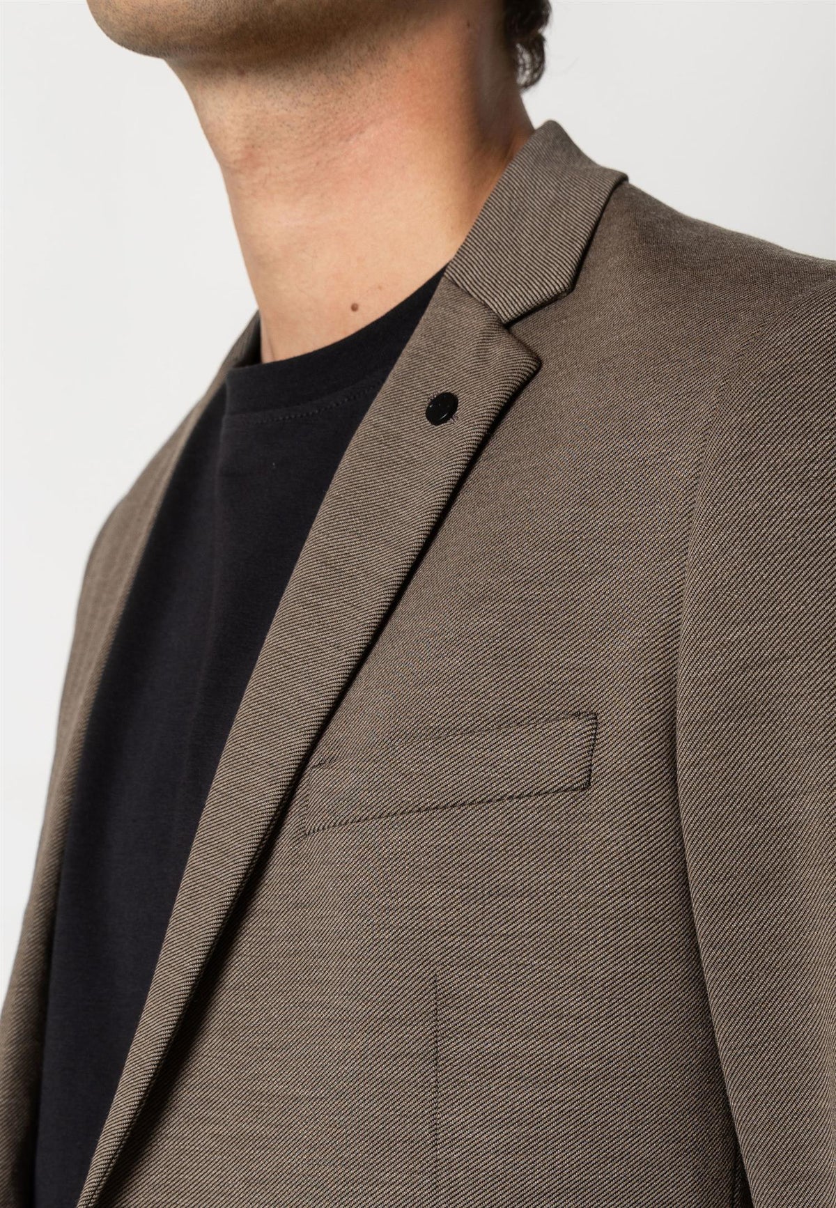 Brendon Jersey Blazer Dark Khaki