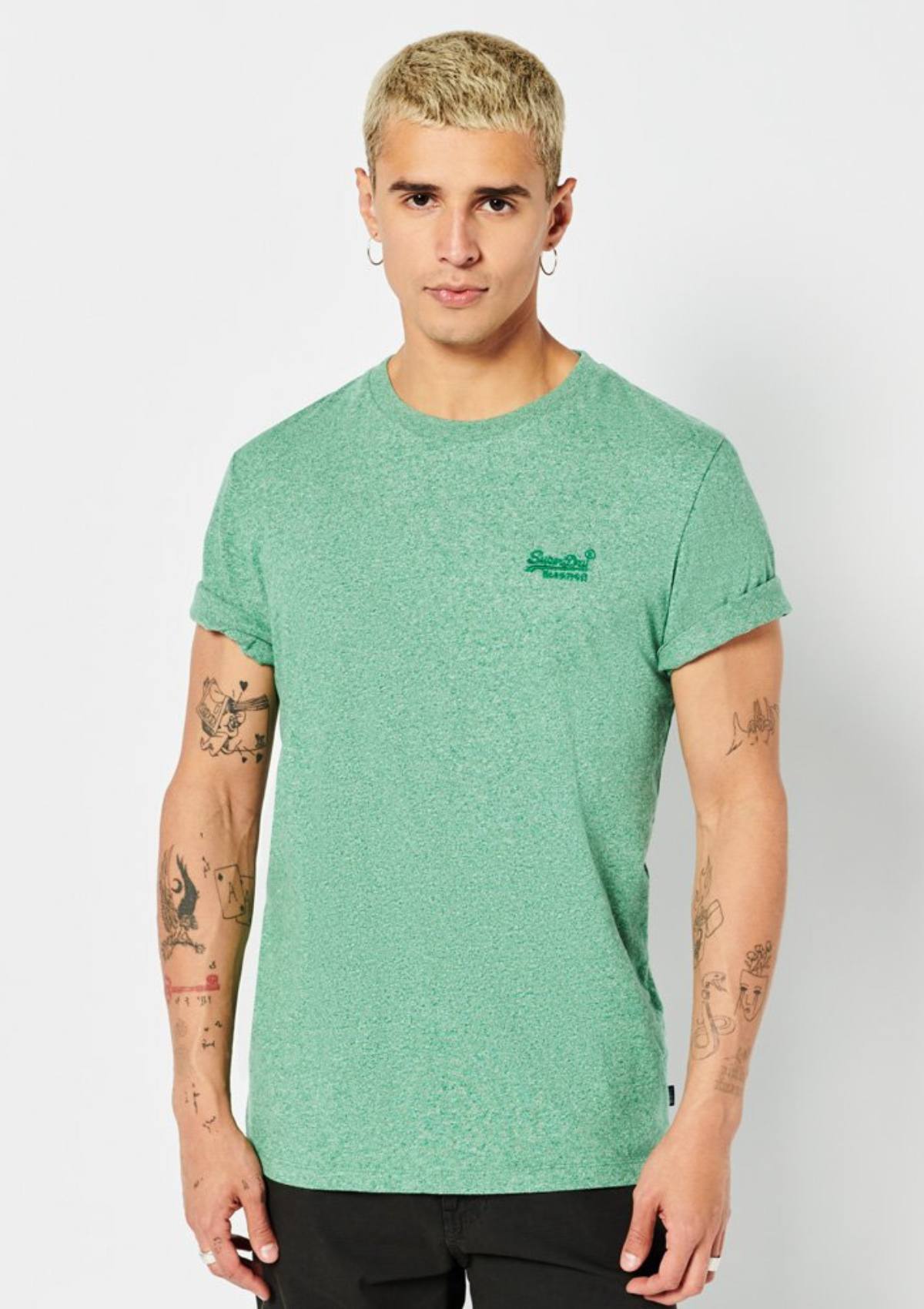 VINTAGE LOGO EMB TEE Bright Green Grit