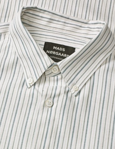 Cotton Oxford Sune stripe Deep Sea