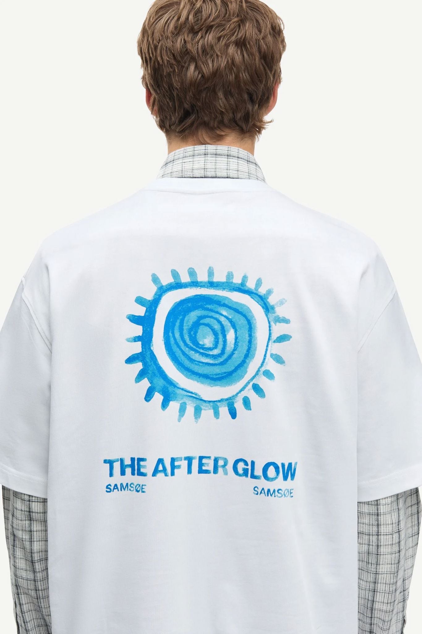 Sasteven t-shirt 11725 White Blue