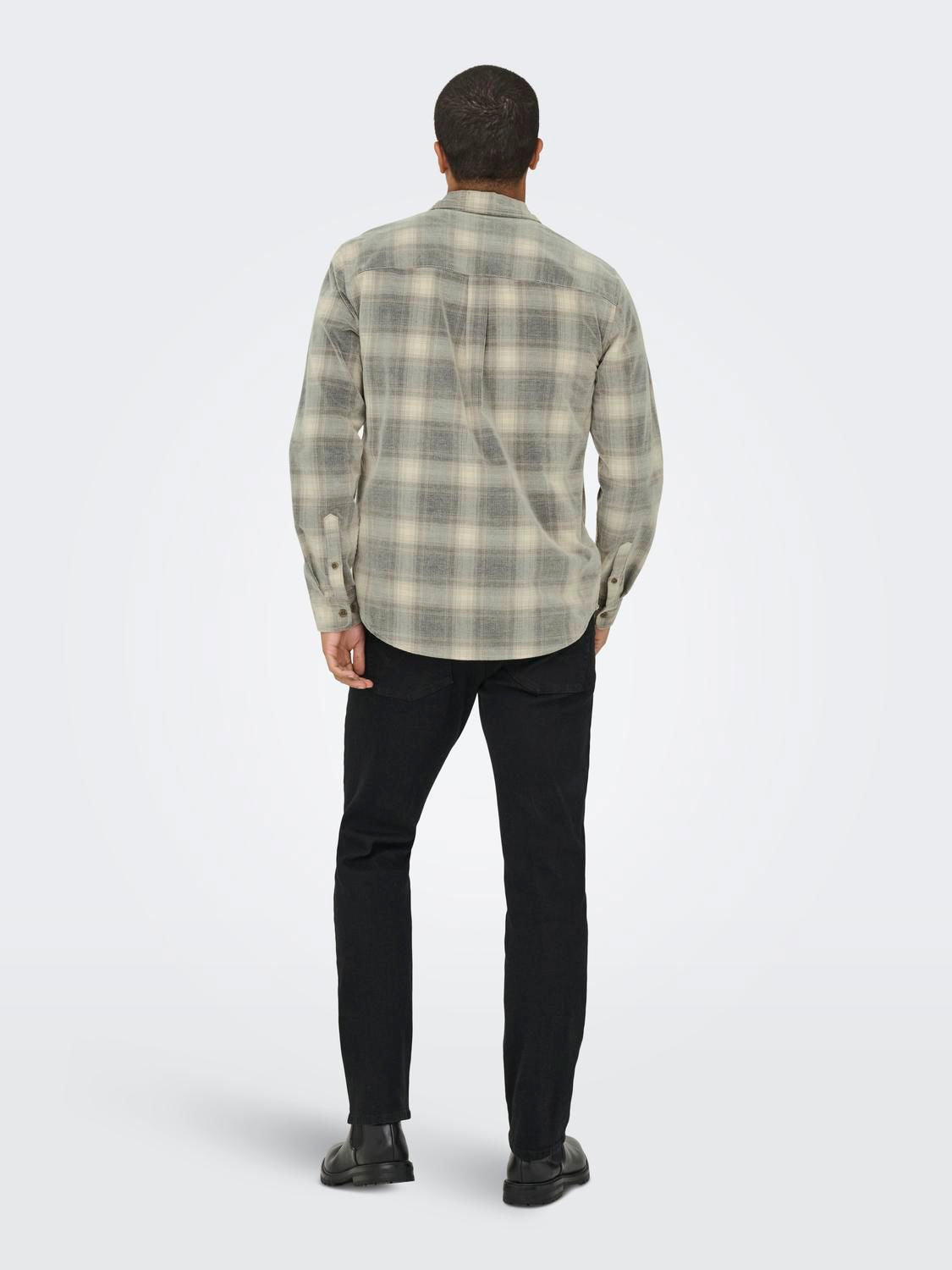 Onswilliam Cord Ls Shirt Blue Nights Falcon/Silver Lining