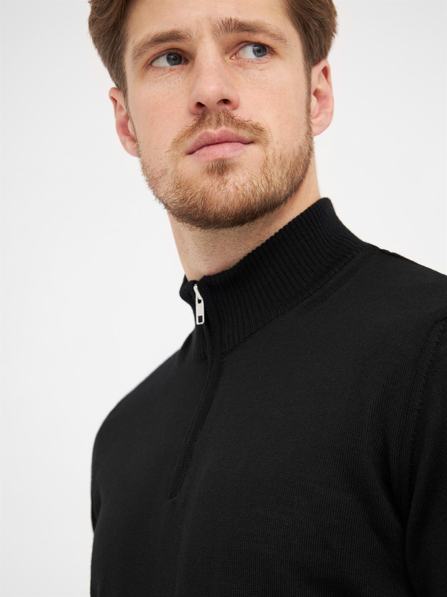 Milan pullover 1/4 zip Black