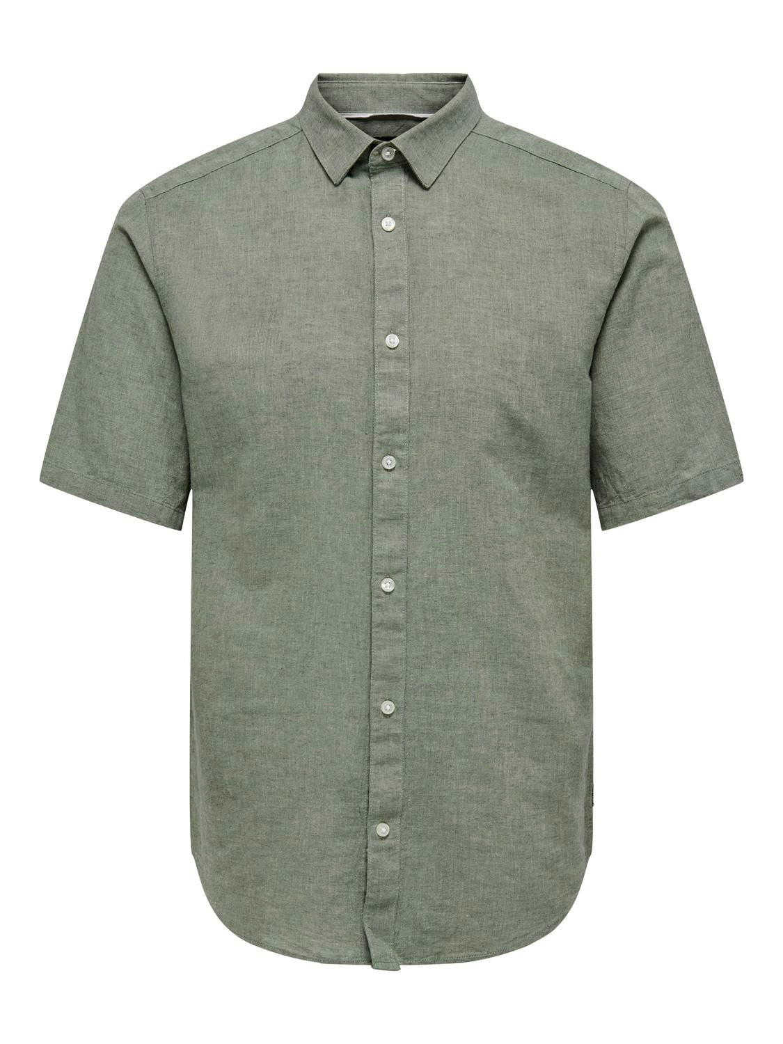 Onscaiden Life Ss Solid Linen Blend Noos Swamp