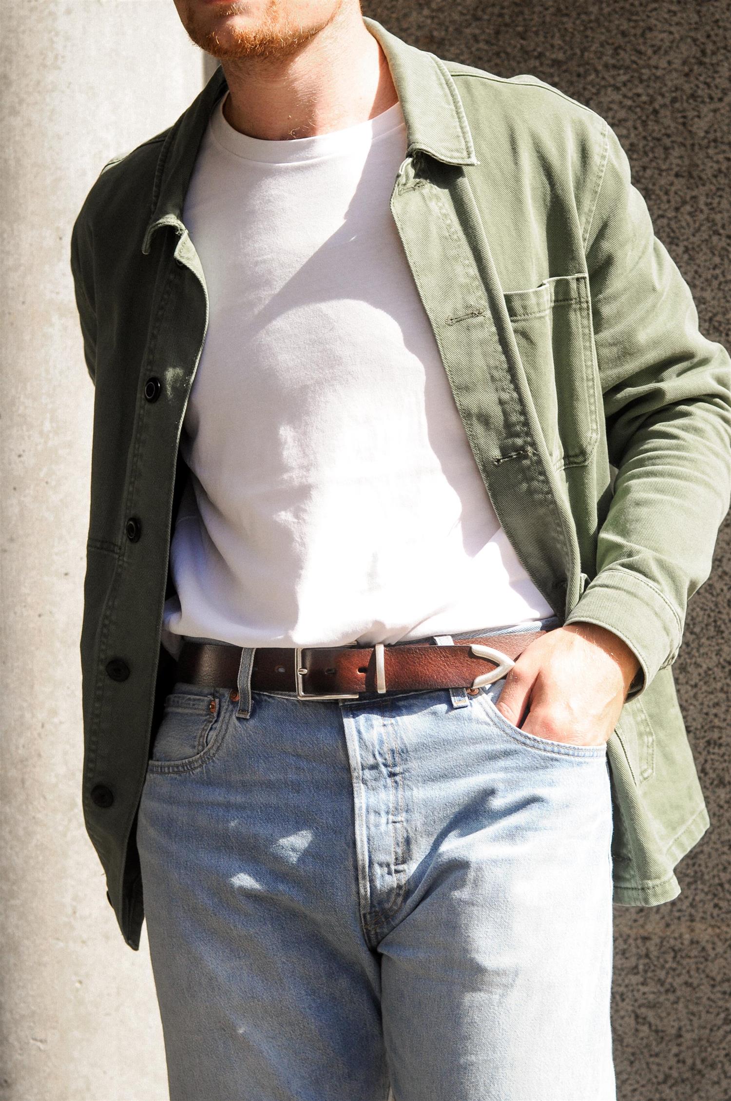 Leather belt Brown