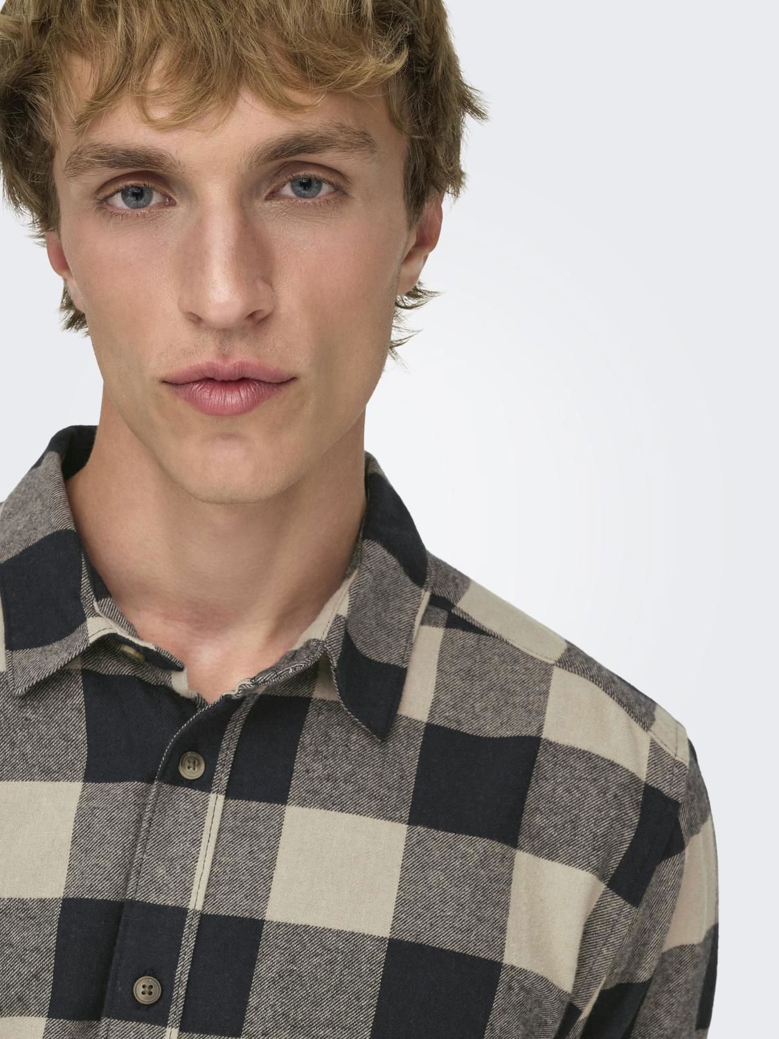 Onsgudmund Ls Checked Shirt Noos Dark Navy