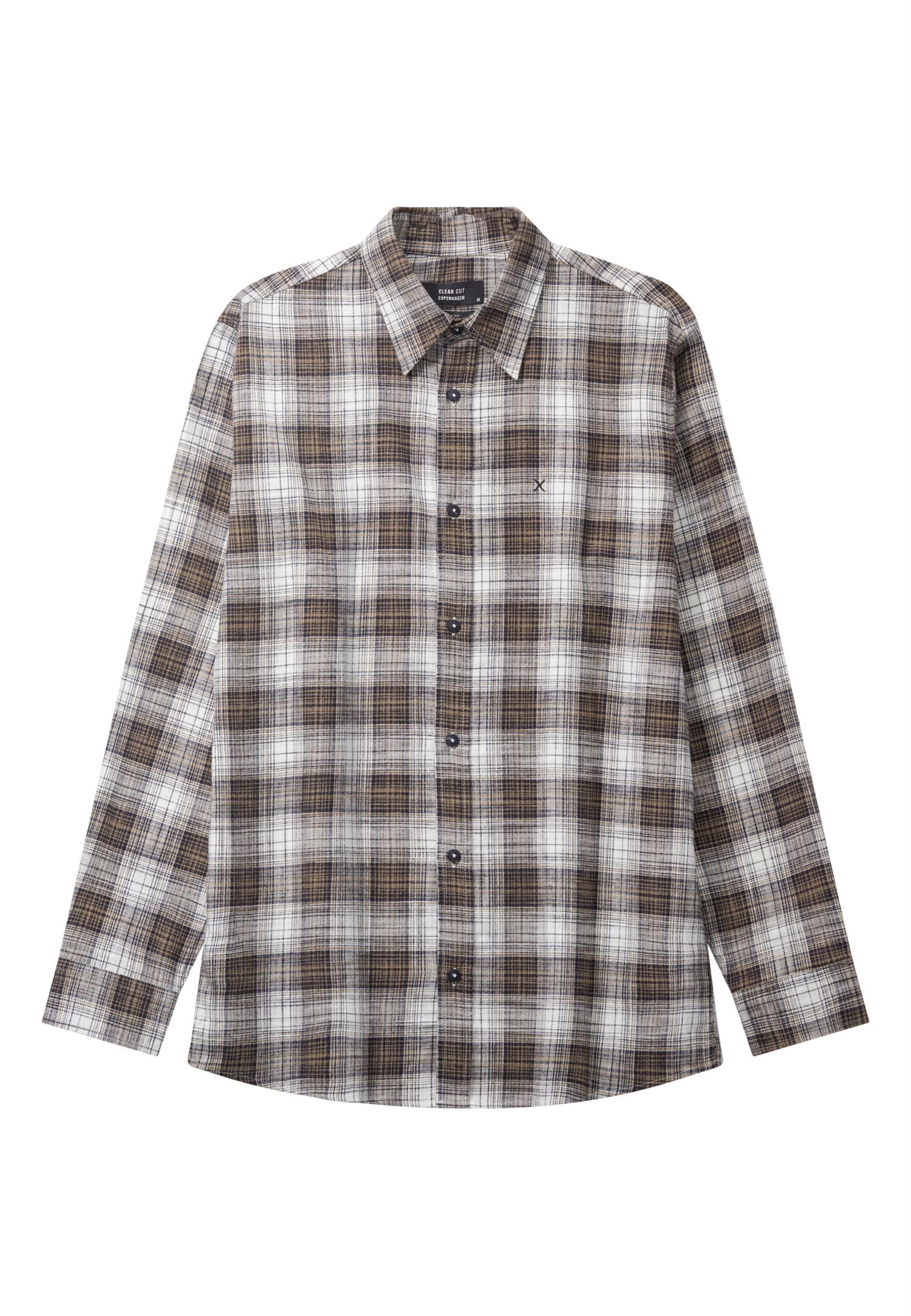 Remy Checked Shirt Shitake/Navy
